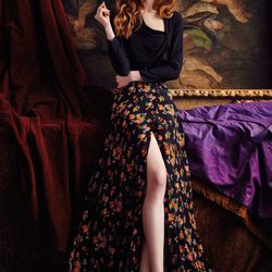 Falda midi estampada y top de la nueva colección otoño-invierno 2016/2017 de Dolores Promesas Heaven