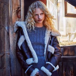 Abrigo de piel de borrego de la nueva colección de otoño/invierno 2016/2017 de Zara