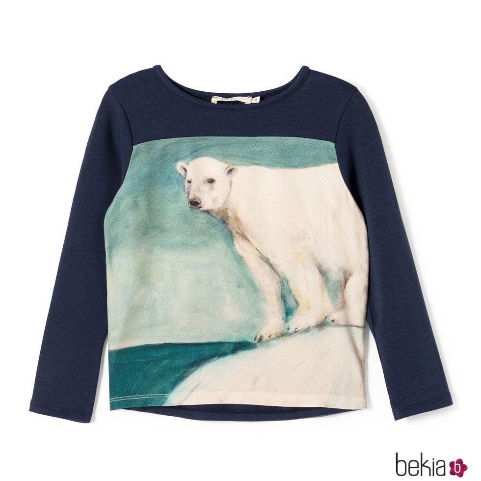 Camiseta de oso polar de Nice Things Mini otoño/invierno 2016/2017