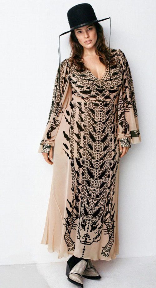 Ashley Graham con un vestido de H&M