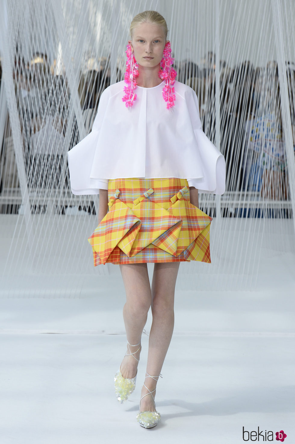 Falda de cuadros de Delpozo primavera/verano 2017 en la Semana de la Moda de Nueva York