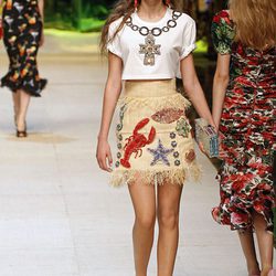 Falda estampada de Dolce & Gabbana primavera/verano 2017 en la Milán Fashion Week