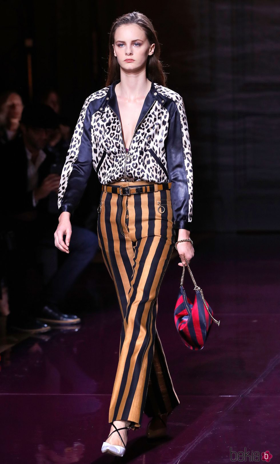 Pantalón y blusón estampado de Nina Ricci de la colección primavera/verano 2017 en la Paris Fashion Week