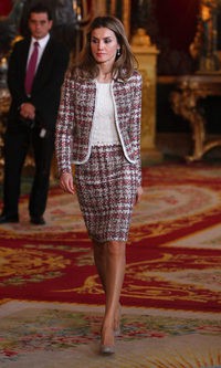 La Princesa Letizia apuesta por el tweed
